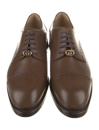 Gucci Interlocking G Logo Leather Brogues