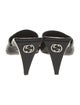 Gucci Interlocking G Logo Embossed Leather Mules