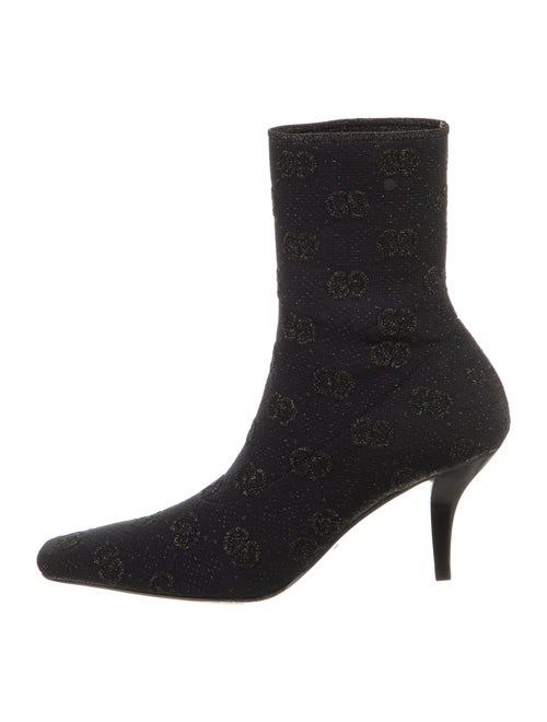 Gucci Double G Logo Glitter Accents Sock Boots