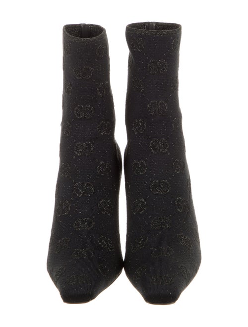 Gucci Double G Logo Glitter Accents Sock Boots