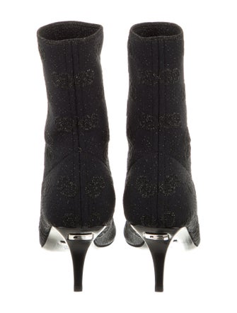 Gucci Double G Logo Glitter Accents Sock Boots