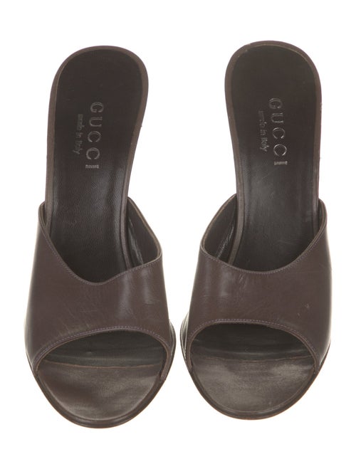 Gucci GG Canvas Leather Slides