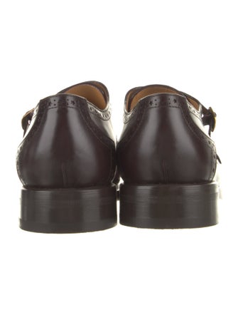 Gucci Interlocking G Logo Patent Leather Monk Straps