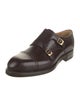 Gucci Interlocking G Logo Leather Monk Straps