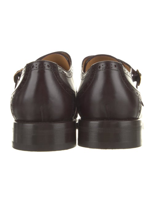 Gucci Interlocking G Logo Leather Monk Straps