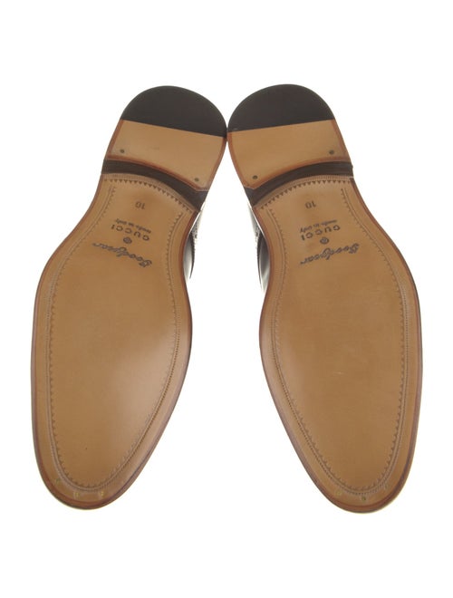 Gucci Interlocking G Logo Leather Monk Straps