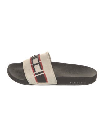 Gucci Sylvie Web Accent Rubber Slides