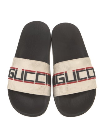 Gucci Sylvie Web Accent Rubber Slides