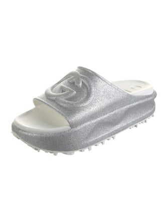Gucci Interlocking G Logo Glitter Slides