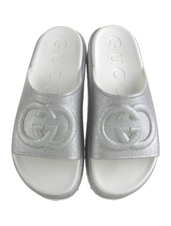 Gucci Interlocking G Logo Glitter Slides