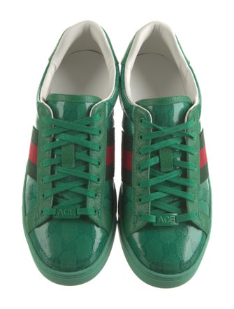 Gucci GG Logo Patent Leather Sneakers