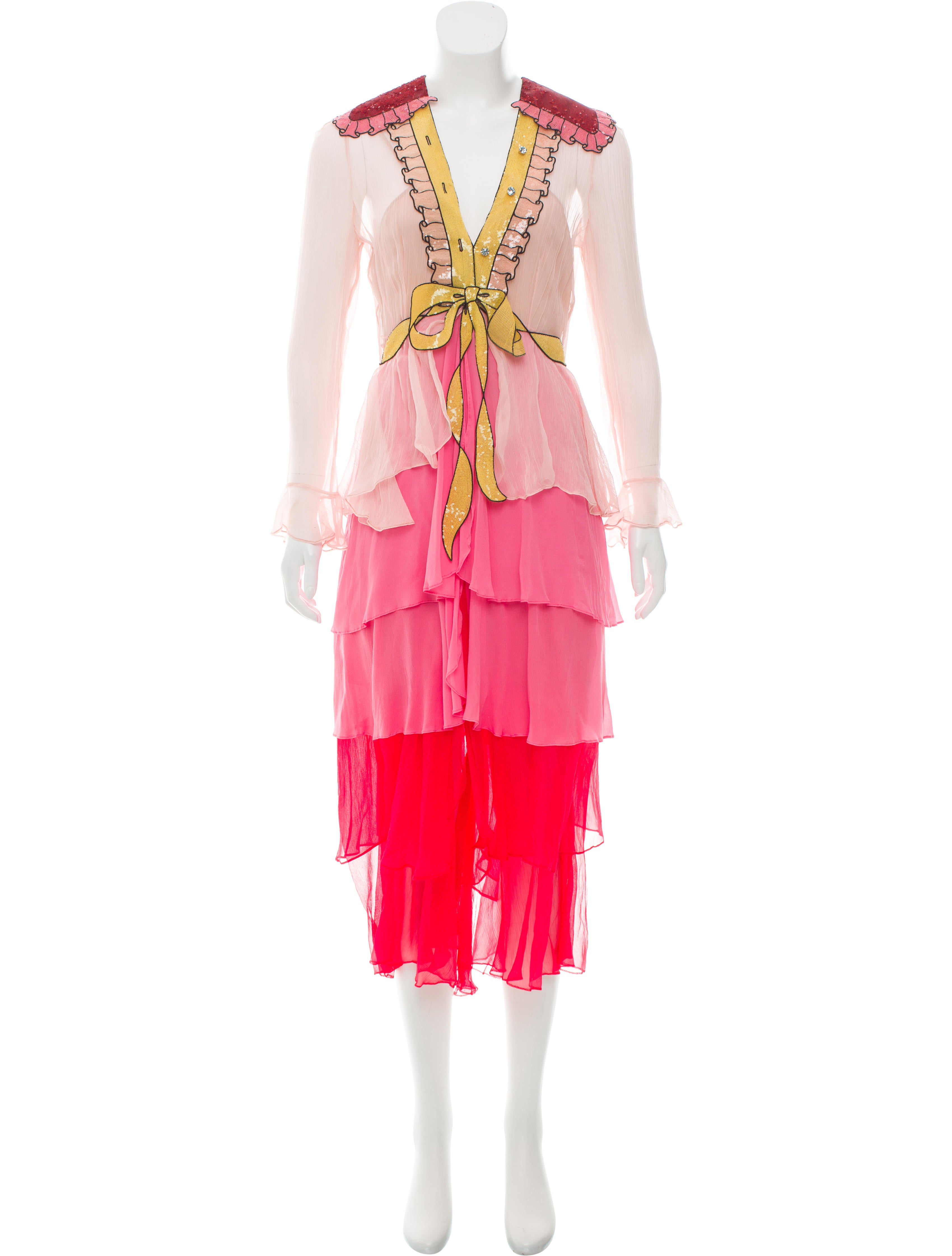 strapless open back dress Halcyon Floral 3D Flower Appliqué Midi Dress main image 1