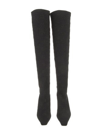 Gucci GG Signature Glitter Accents Sock Boots