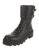 Gucci Double G Logo Leather Combat Boots