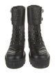 Gucci Double G Logo Leather Combat Boots