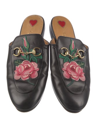 Gucci Horsebit Accent Leather Mules