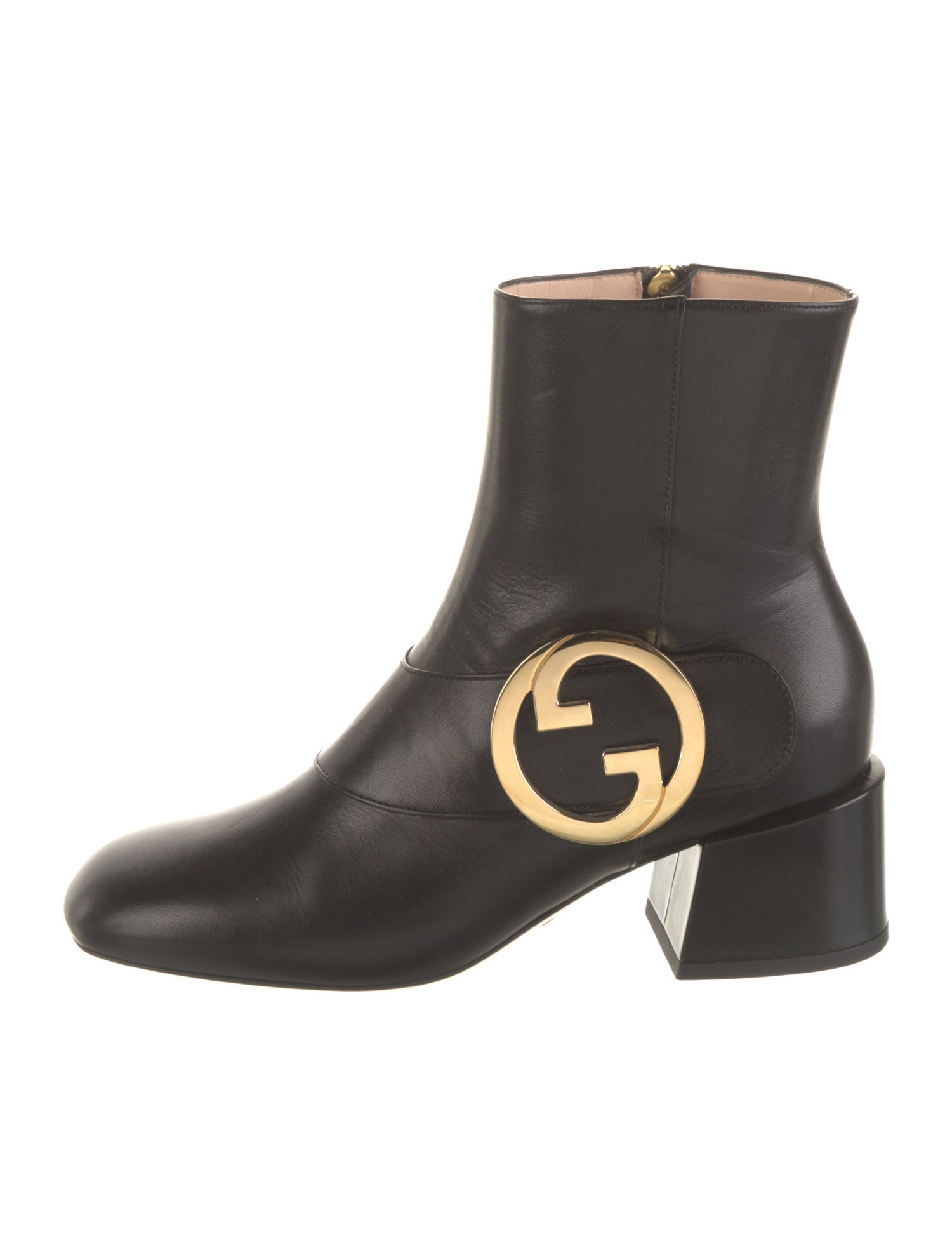 Gucci Interlocking G Logo Leather Boots