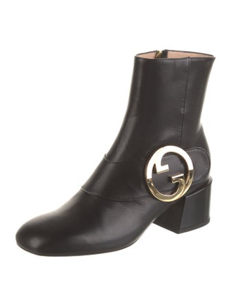 Gucci Interlocking G Logo Leather Boots