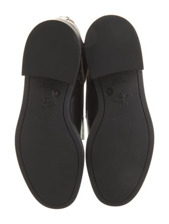 Gucci Double G Logo Canvas Combat Boots