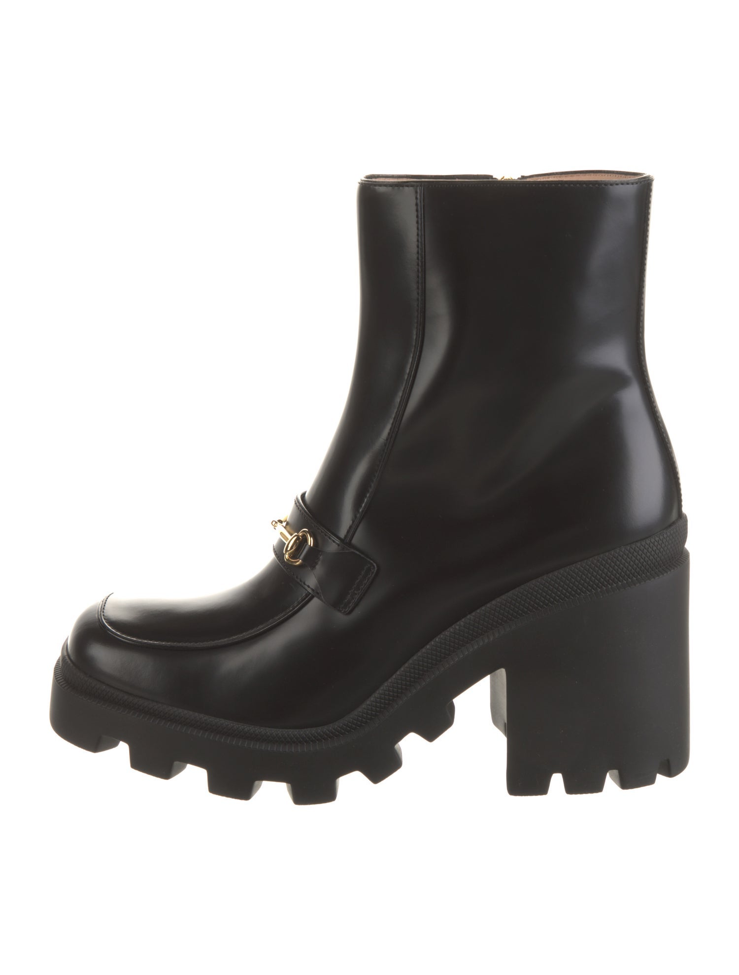 Gucci Horsebit Accent Leather Rain Boots