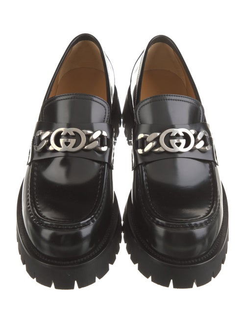 Gucci Interlocking G Logo Leather Loafers