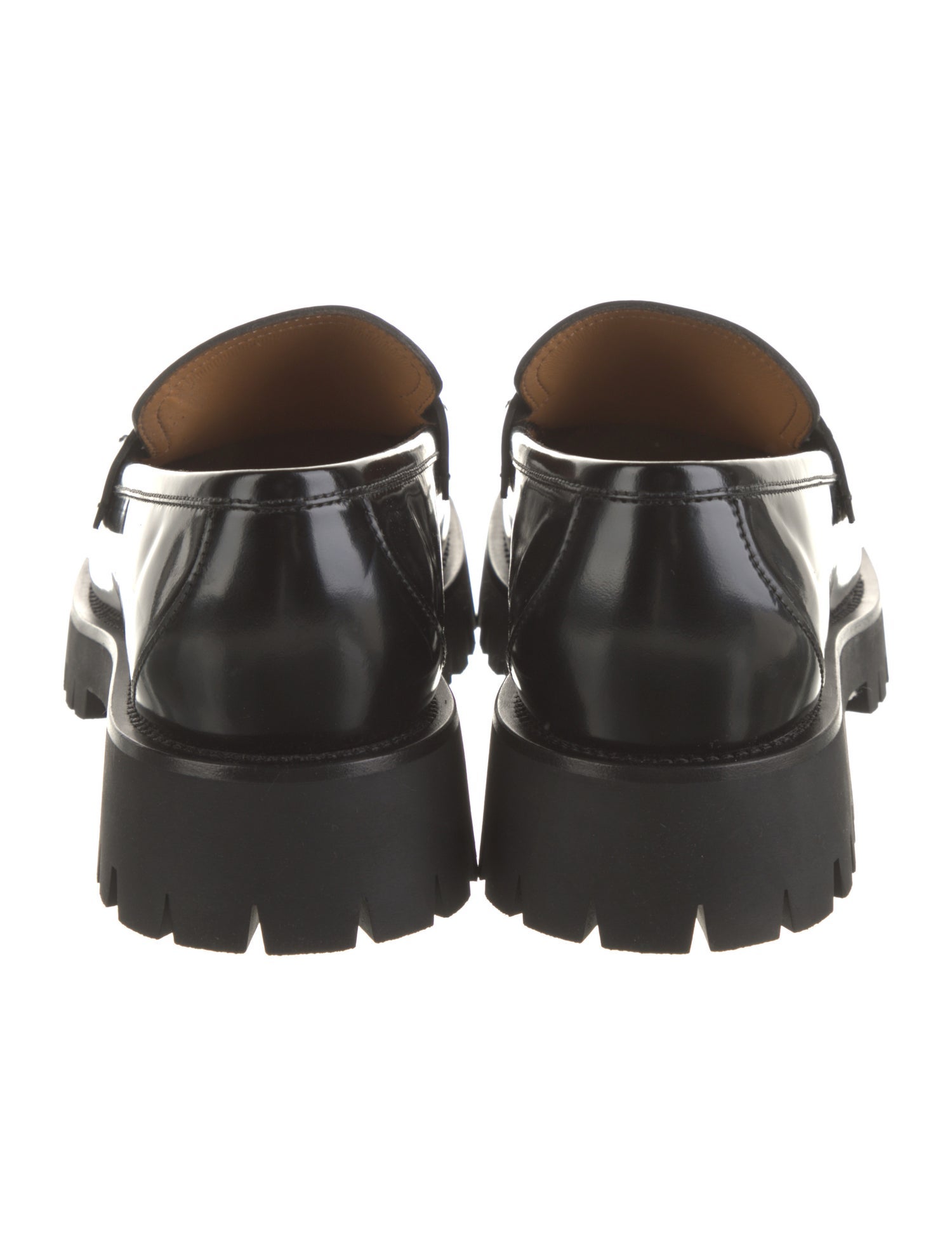 Gucci Interlocking G Logo Leather Loafers