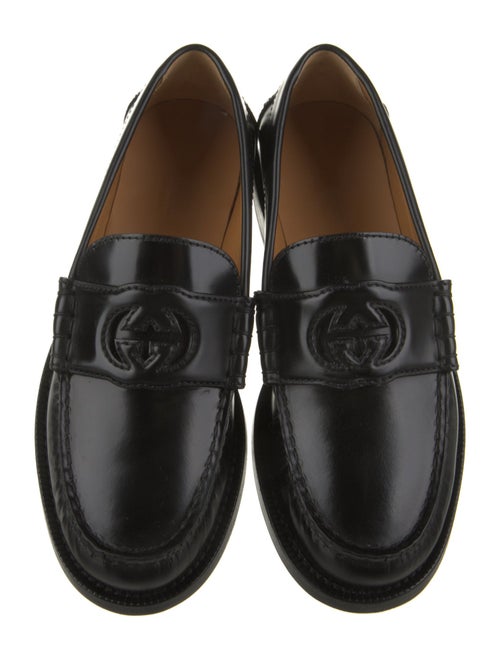 Gucci Interlocking G Logo Leather Loafers