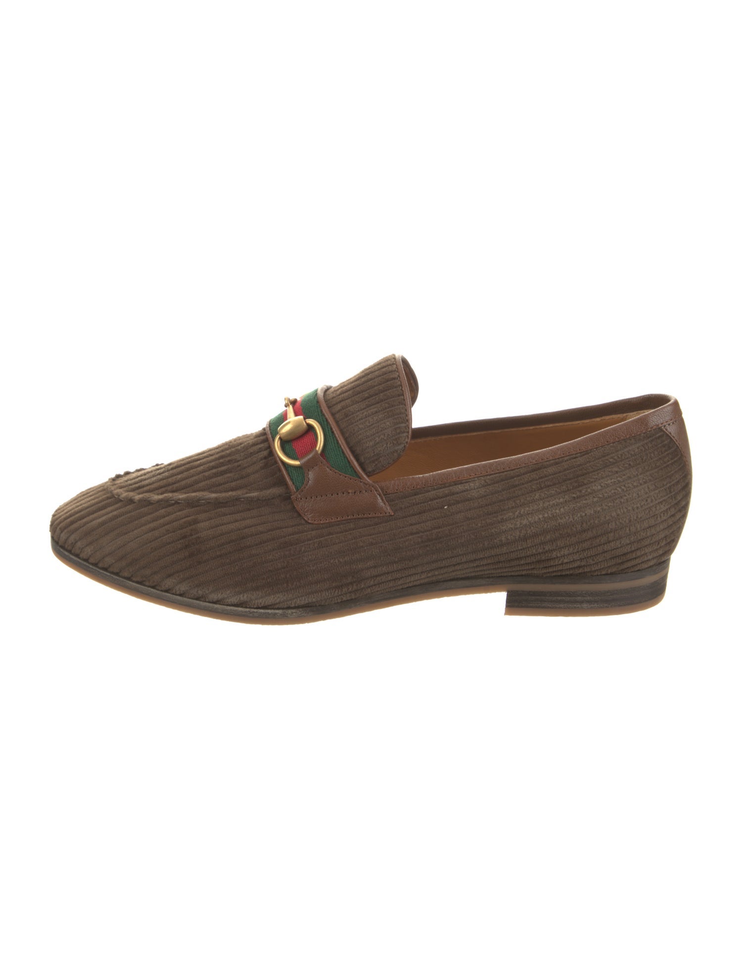 Gucci Web Accent Velvet Dress Loafers
