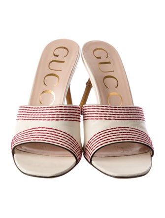 Gucci Leather Printed Slides