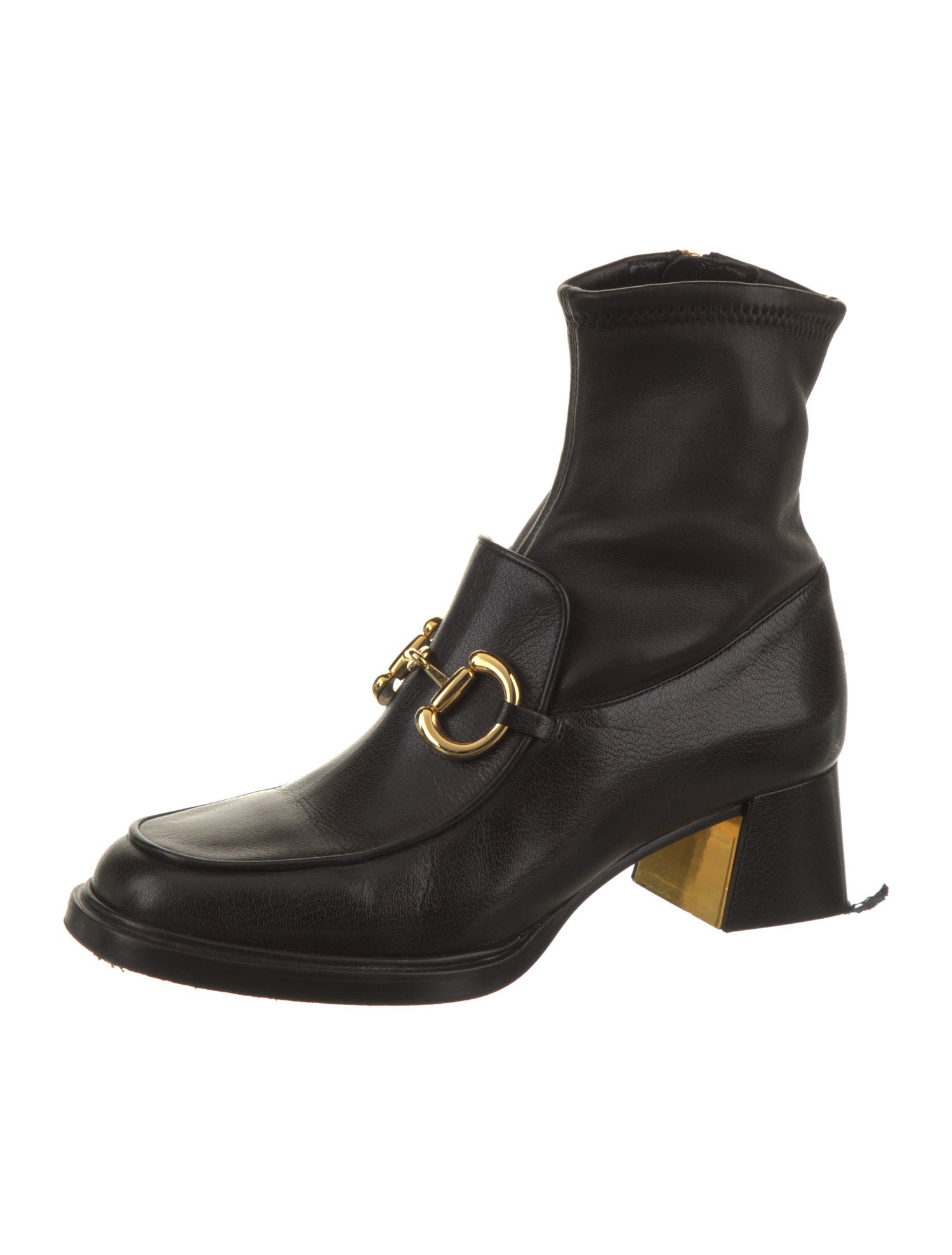 Gucci Horsebit Accent Leather Lace-Up Boots