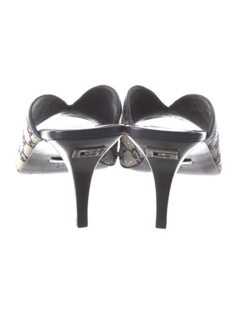 Gucci GG Canvas Crystal Embellishments Slides