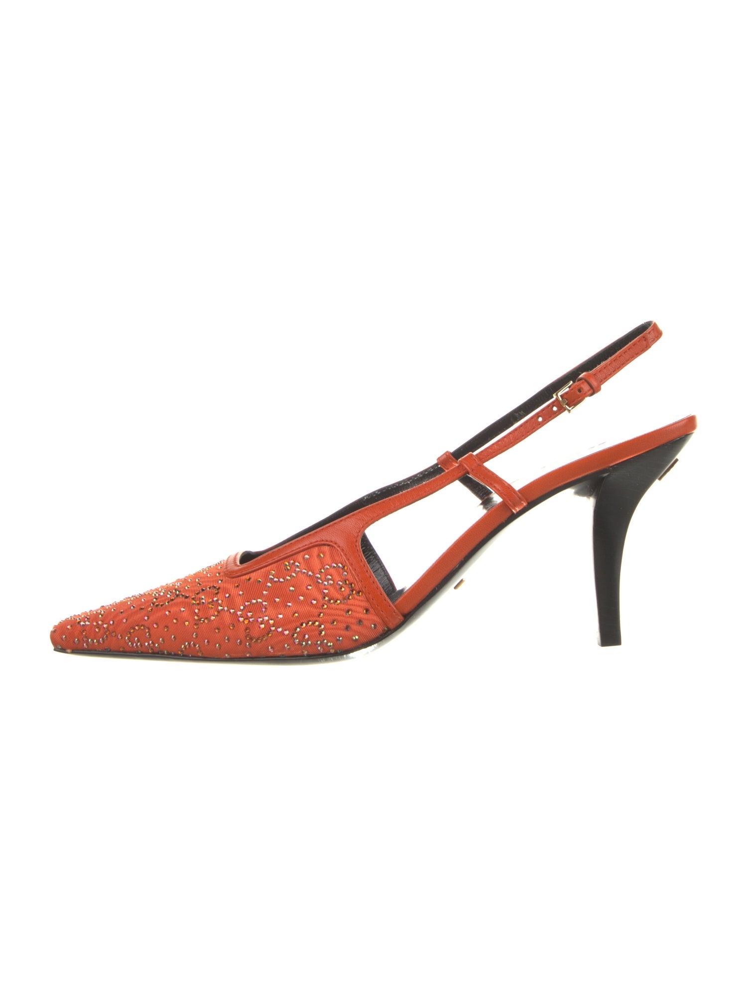 Gucci Crystal Embellishments Slingback Pumps