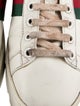 Gucci Web Accent Leather Sneakers