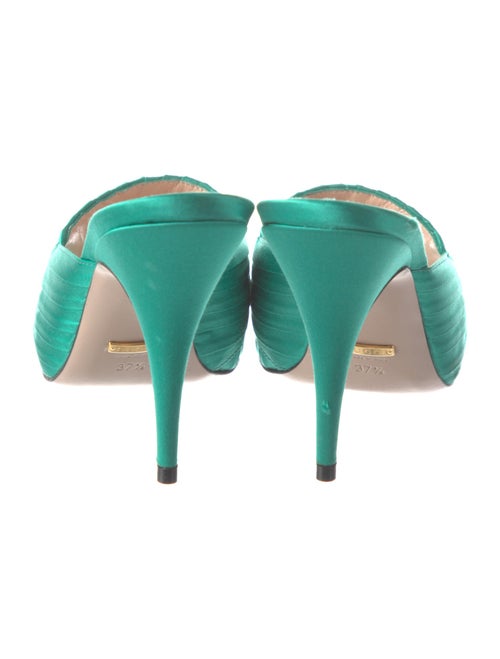 Gucci Double G Logo Satin Slides