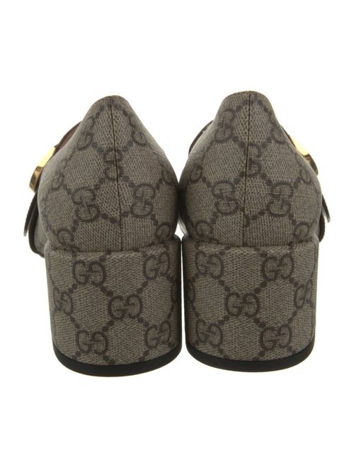 Gucci GG Supreme Leather Trim Embellishment Pumps