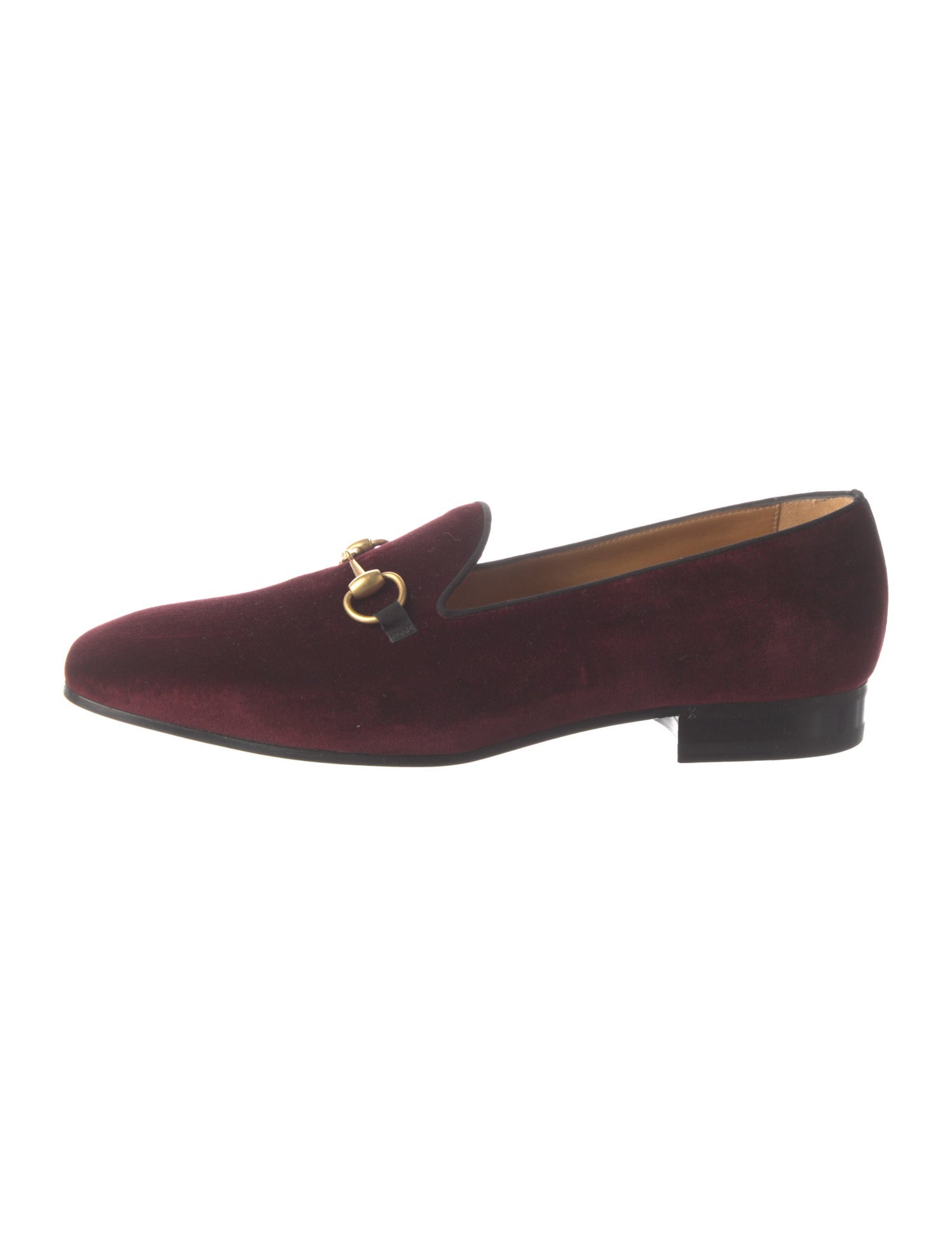 Gucci Horsebit Accent Velvet Slippers