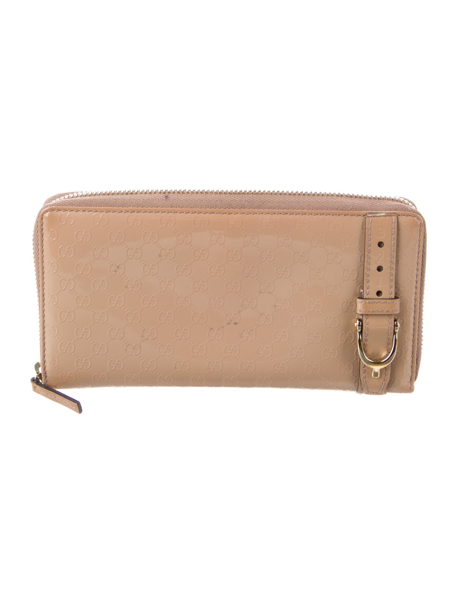 Gucci Microguccissima Pattern Patent Leather Continental Wallet