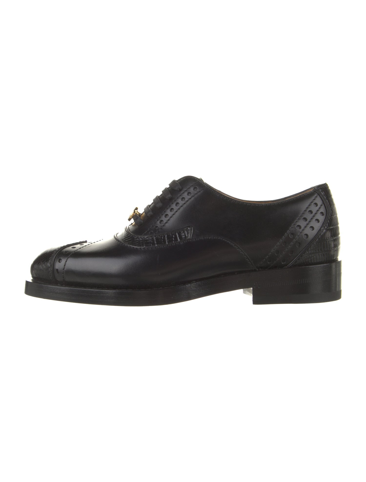 Gucci Interlocking G Logo Leather Oxfords