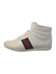 Gucci Web Accent Leather Sneakers