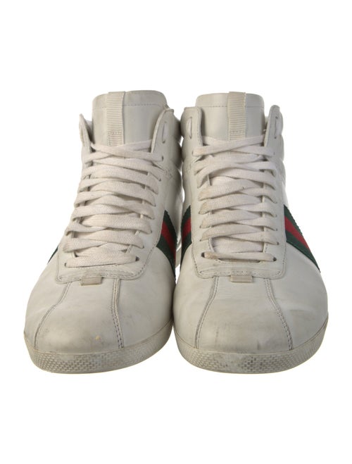Gucci Web Accent Leather Sneakers