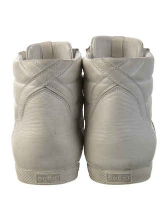 Gucci Web Accent Leather Sneakers