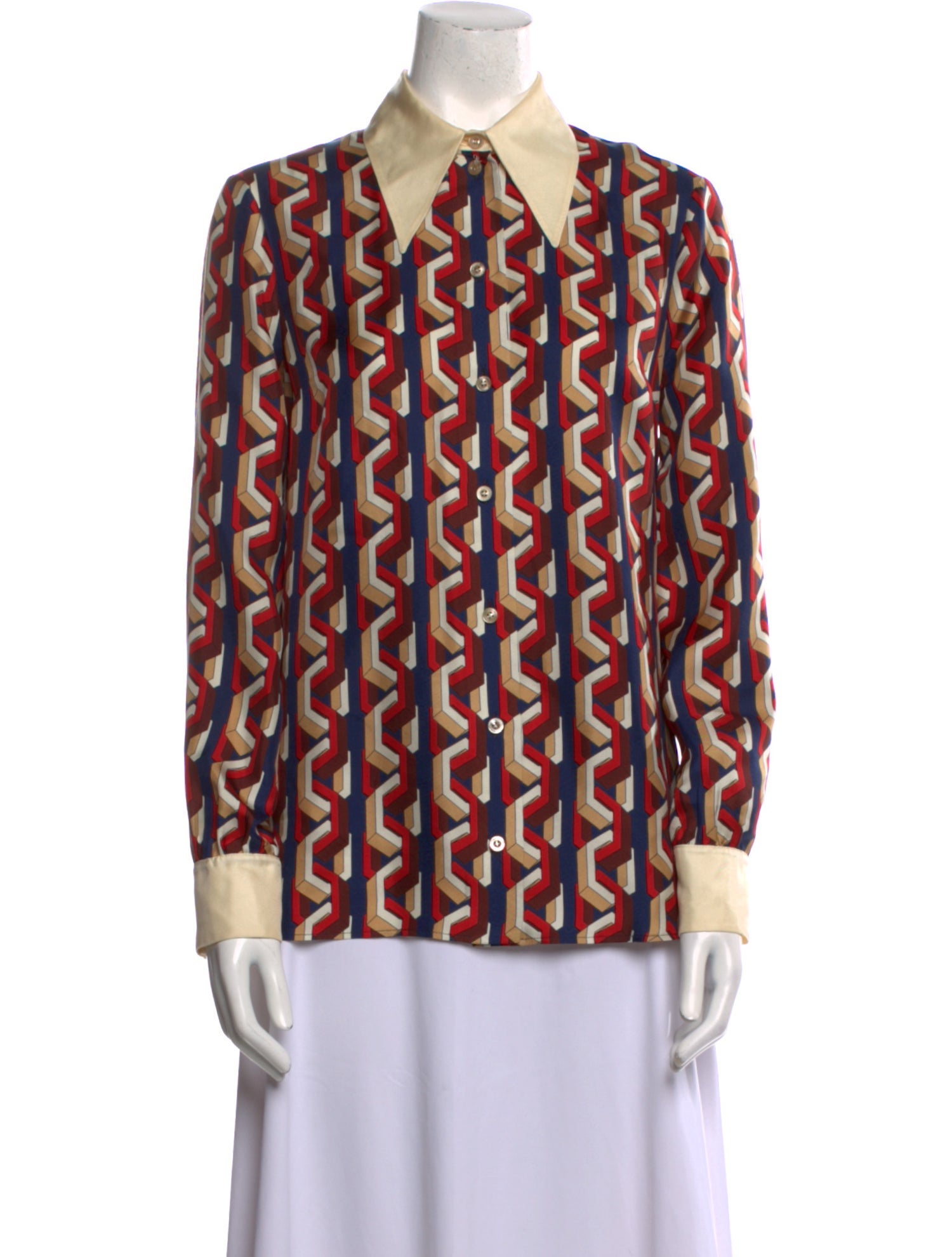 Gucci 2017 Silk Button-Up Top