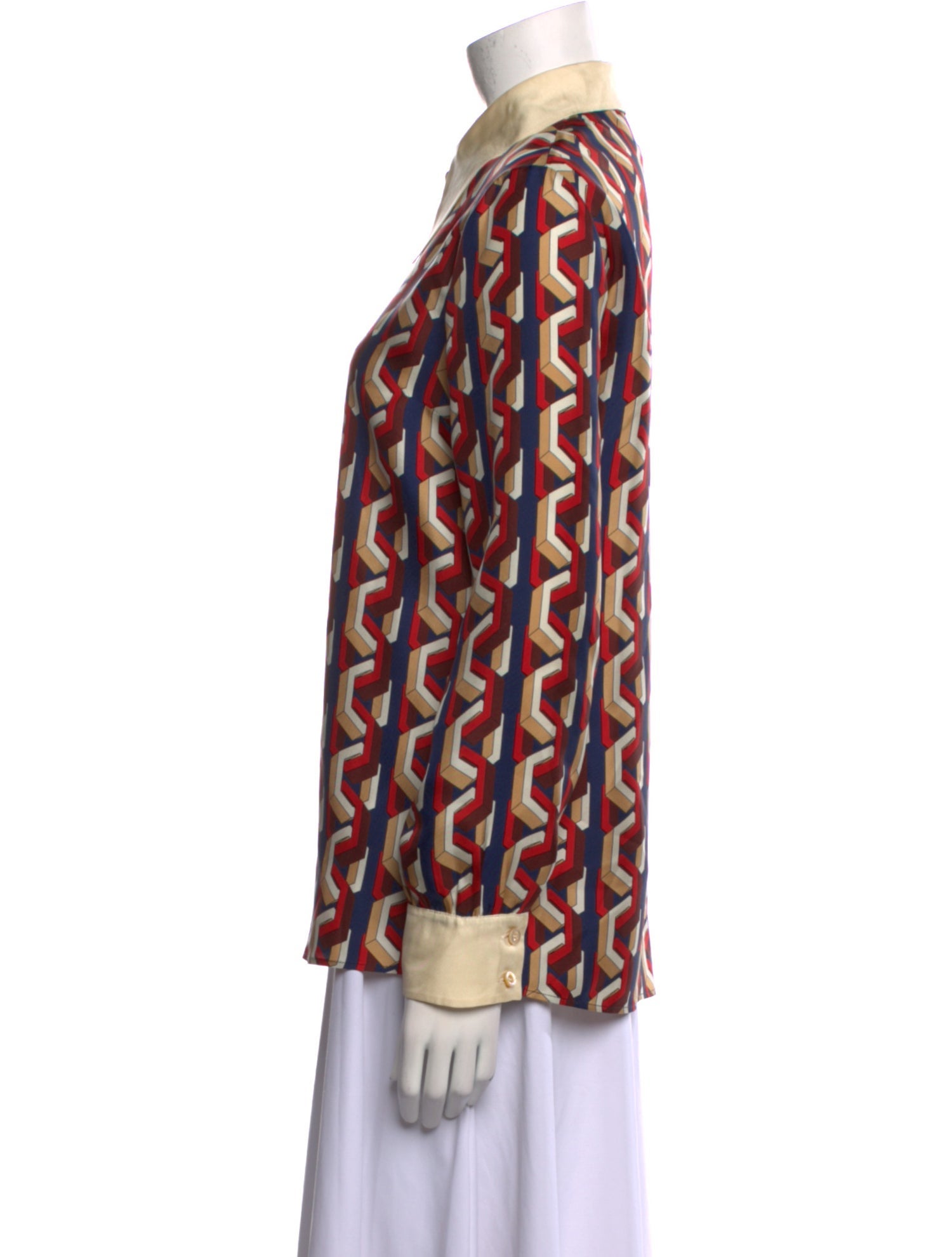 Gucci 2017 Silk Button-Up Top