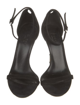 Gucci Bamboo Accent Suede Sandals