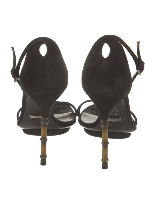 Gucci Bamboo Accent Suede Sandals