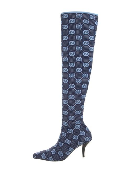 Gucci Leather Printed Boots