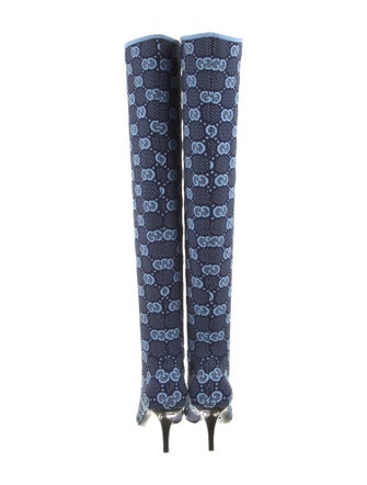 Gucci Leather Printed Boots