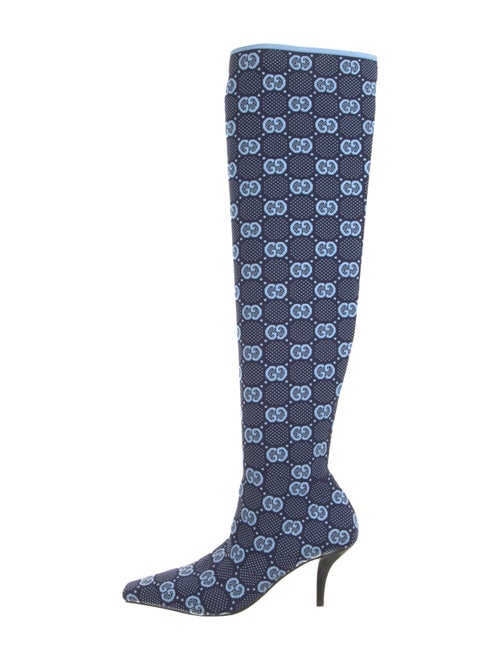 Gucci Leather Printed Boots