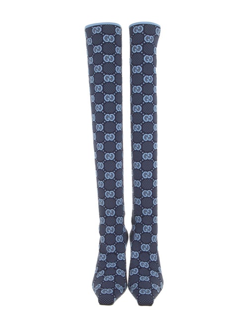 Gucci Leather Printed Boots