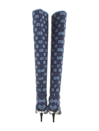 Gucci Leather Printed Boots